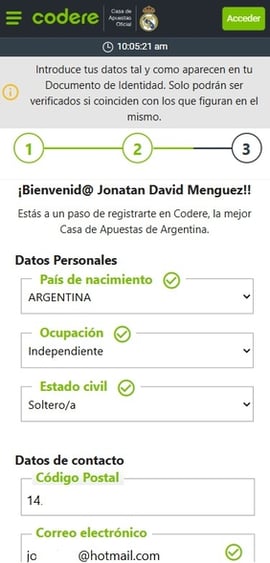 codere casino registro cuarto paso casinos seguros argentina