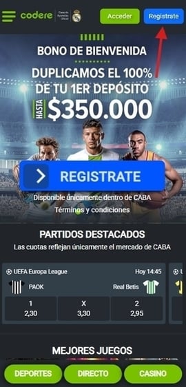 codere casino registro primer paso casinos seguros argentina