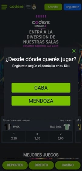 codere casino registro segundo paso casinos seguros argentina