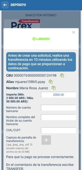 deposito con lemon 1xbet tercer paso casinos seguros argentina