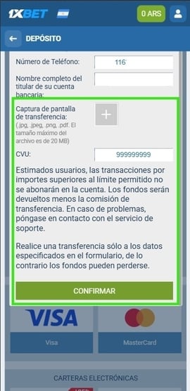 deposito con transferencia bancaria quinto paso casinos seguros argentina