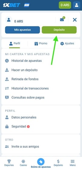 deposito con transferencia bancaria segundo paso casinos seguros argentina