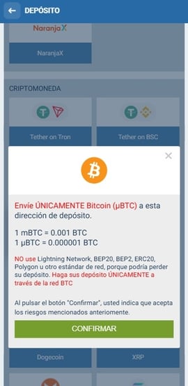 depositos con bitcoin 1xbet tercer paso casinos seguros argentina