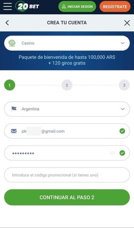 registro 20bet argentina segundo paso casinos seguros argentina