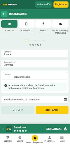 registro betwinner segundo paso casinos seguros argentina