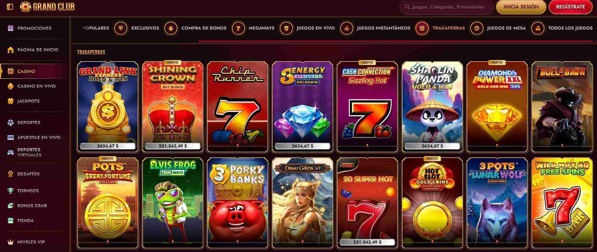 tragamonenedas online grand club casinos seguros argentina