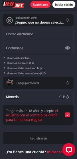 1redbet registro primer paso casinos seguros chile