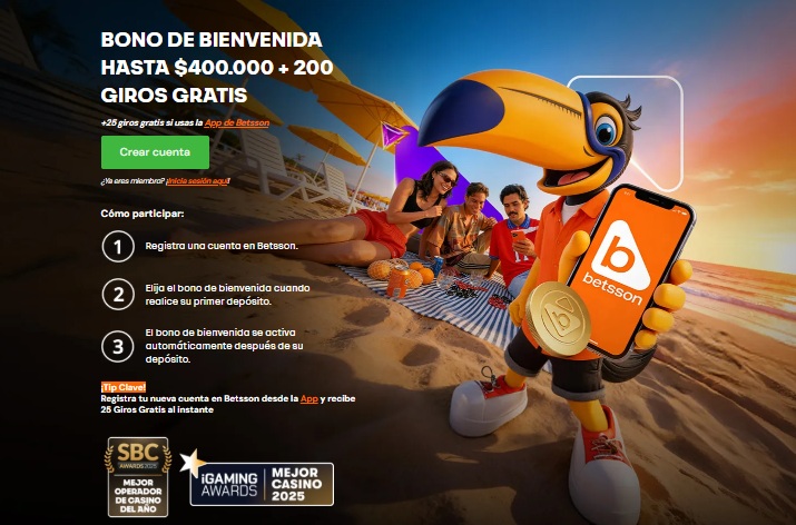 bono de bienvenida betsson chile casinos seguros