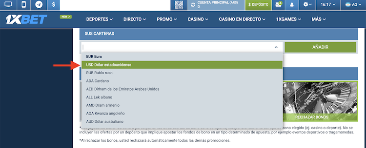 casino con dolares 1xbet 2