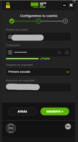 configurar cuenta registro 888casino chile casinos seguros
