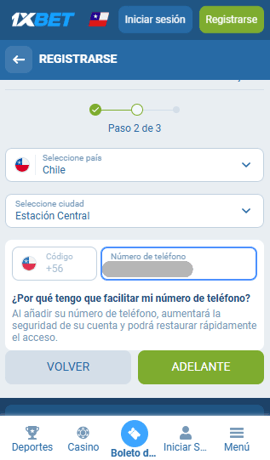 datos registro 1xbet chile casinos seguros