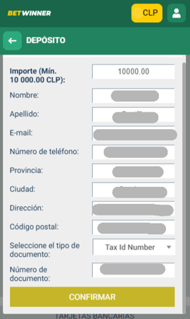 deposito transferencia bancaria betwinner chile casinos seguros