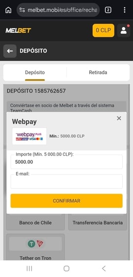 deposito webpay chile tercer paso casinos seguros chile