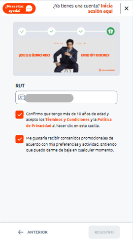 finalizar registro betano chile casinos seguros