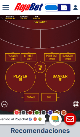 juego baccarat rojabet casinos seguros chile