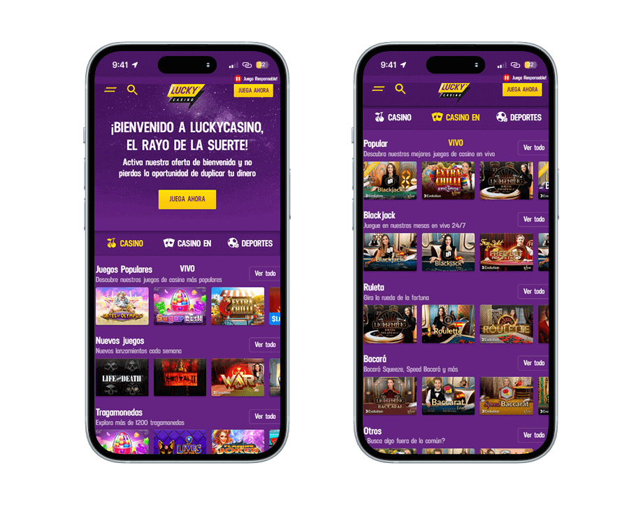 lucky casino imagen movil casinos seguros chile