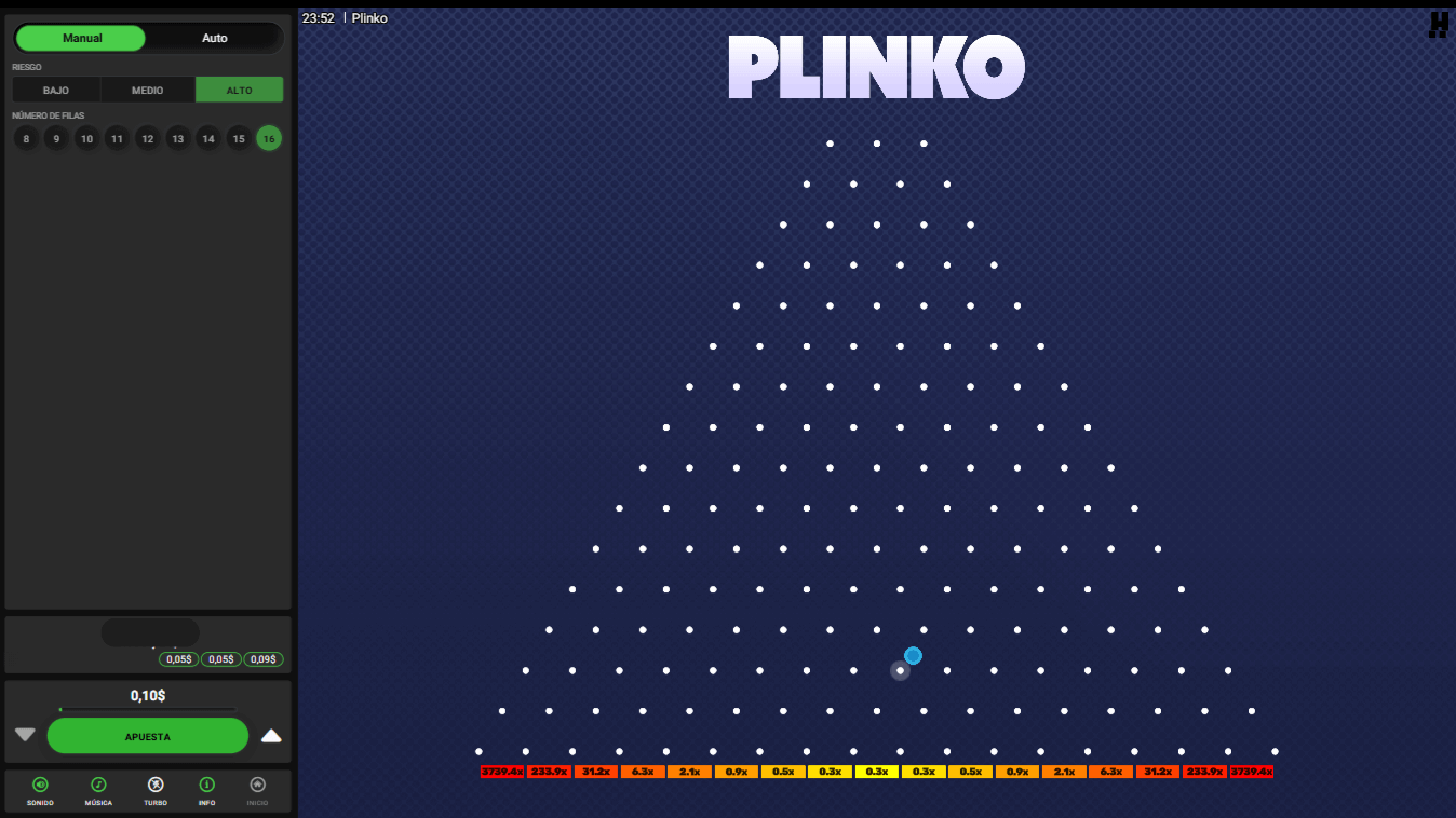 plinko hacksaw gaming casinos seguros chile