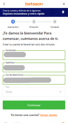 registro betsson chile casinos seguros