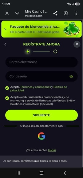 registro en mile casino tercer paso casinos seguros chile