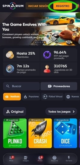 registro spinarium casino primer paso casinos seguros chile