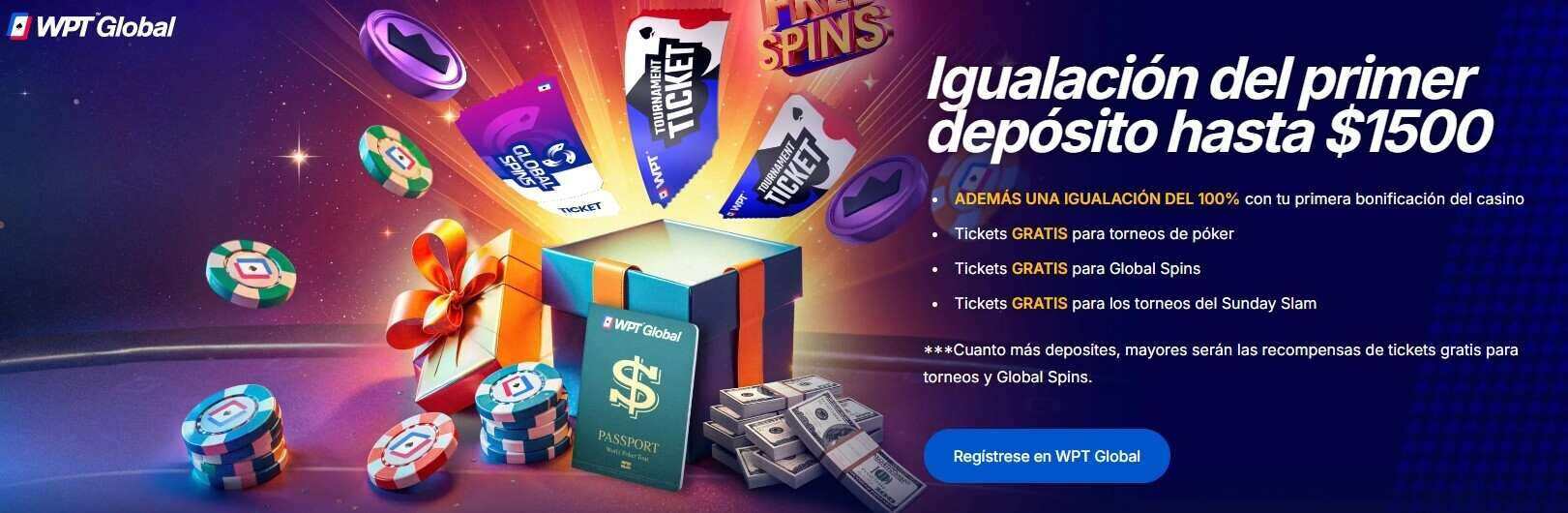wptglobal bono bienvenida casinos seguros
