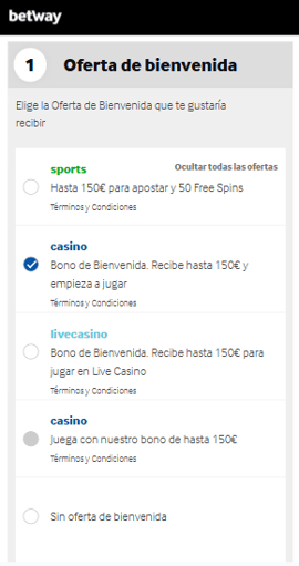 betway registro casinos seguros espana