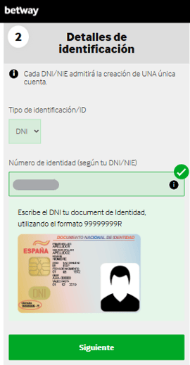 betway registro dni casinos seguros espana