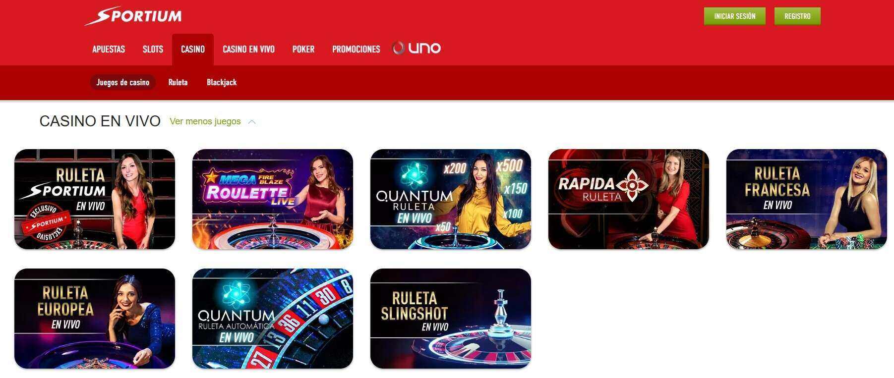 casino en vivo sportium casinos seguros espana