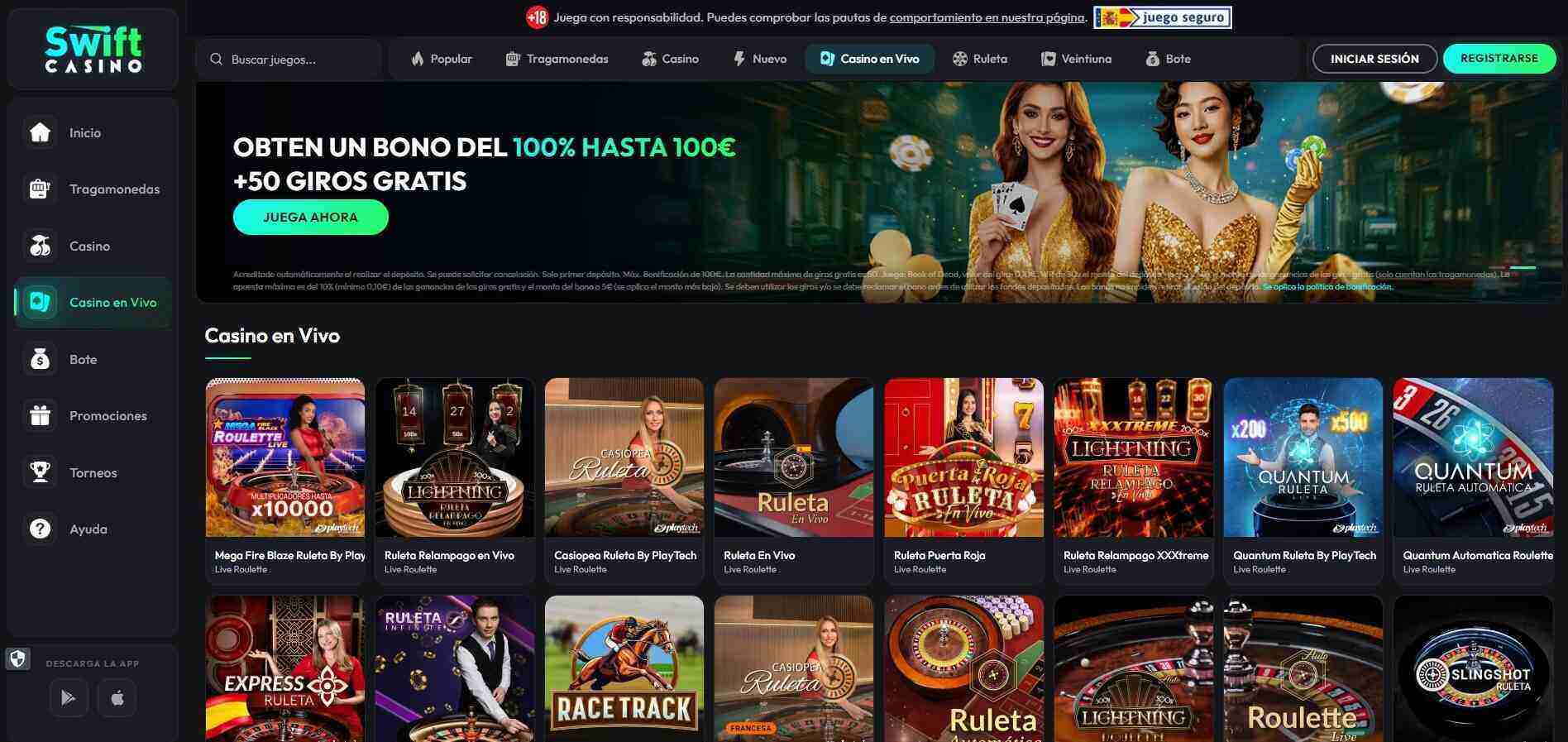 casino en vivo switf casinos seguros espana