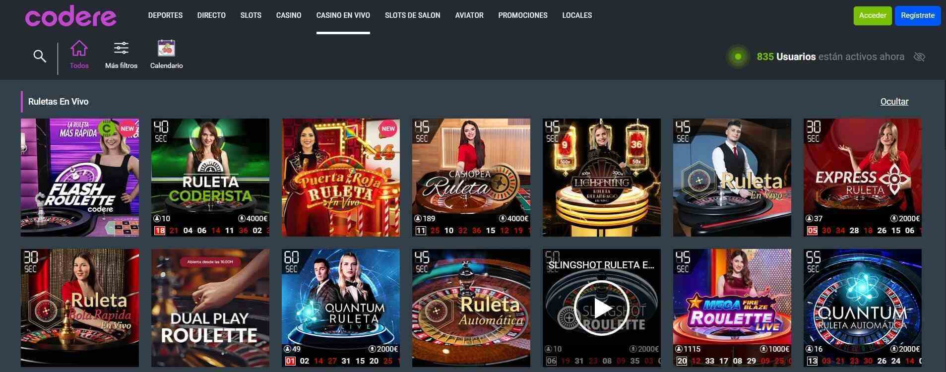 codere casino en vivo casinos seguros espana