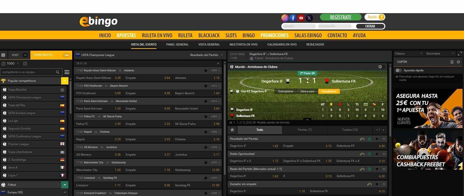ebingo apuestas deportivas casinos seguros espana