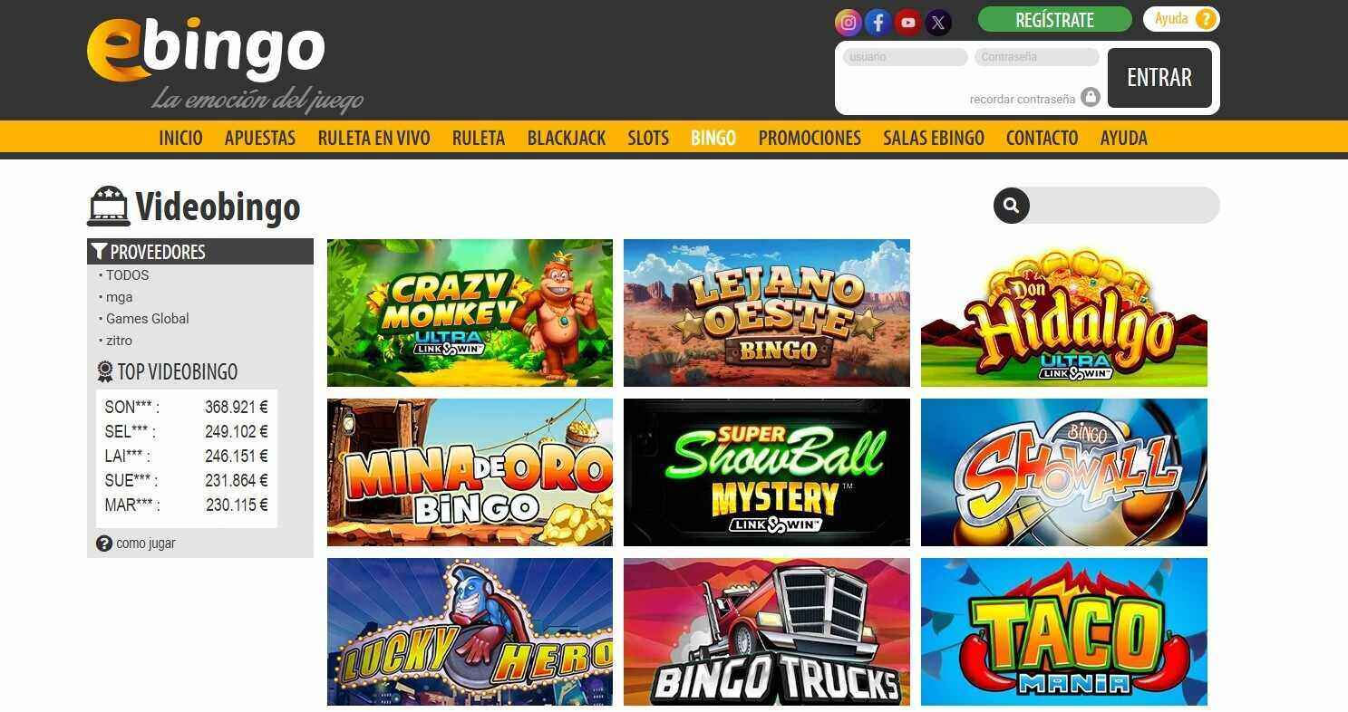 ebingo juegos de bingo casinos seguros espana