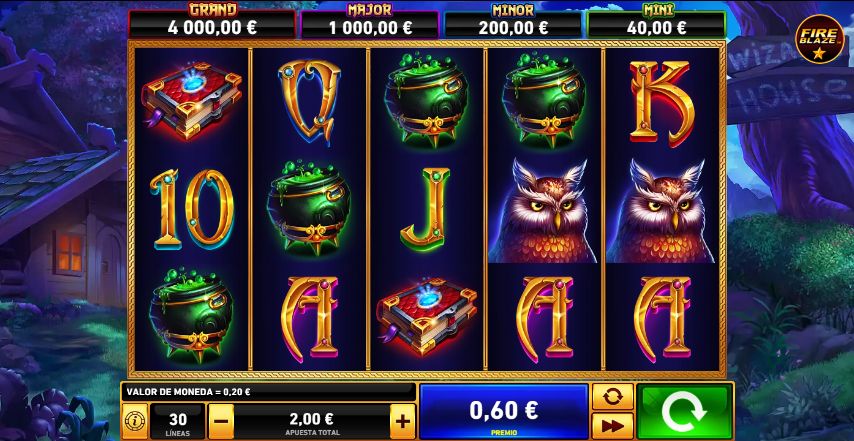juego fire blaze blue wizard playtech cs espana