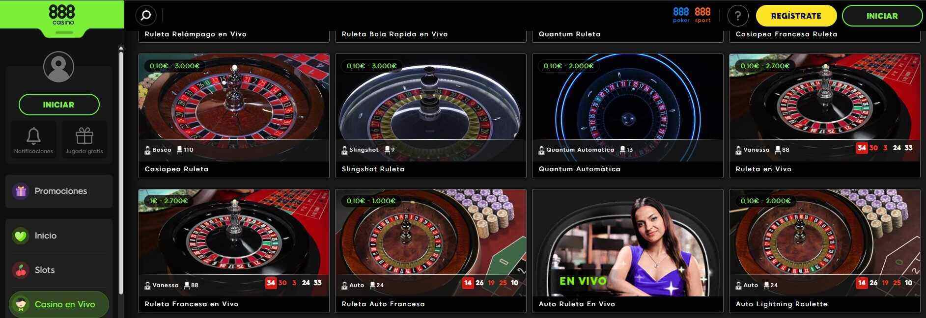 juegos en vivo 888casino casinos seguros espana