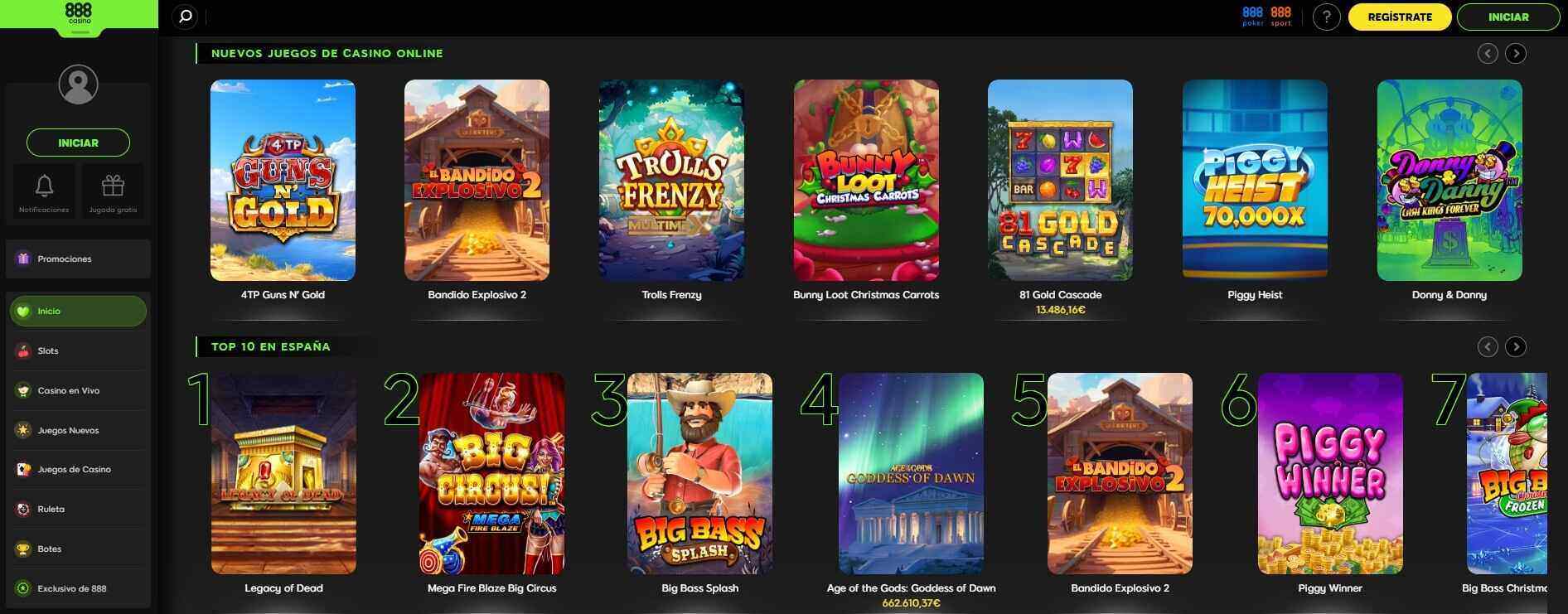 lobby de juegos 888casino casinos seguros espana