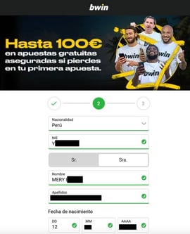 paso 2 datos de residencia bwin casinos seguros