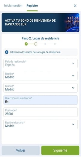registro 1xbet espana tercer paso casinos seguros espana