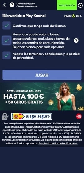 registro playkasino quinto paso casinos seguros espana