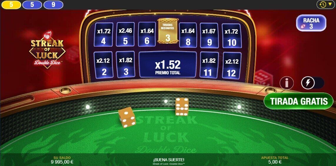 streak of luke dice dados online casinos seguros espana