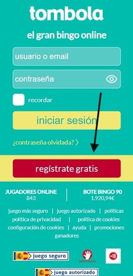 tombola casino registro primer paso casinos seguros espana