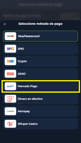 2 selecciona mercado pago mx