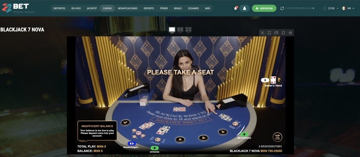casino en vivo 22bet resena casinos seguros mexico