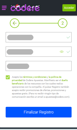 confirmar registro codere mexico casinos seguros