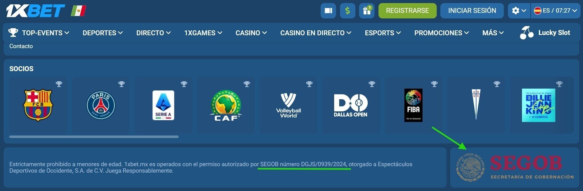 licencia 1xbet segob casinos seguros mexico