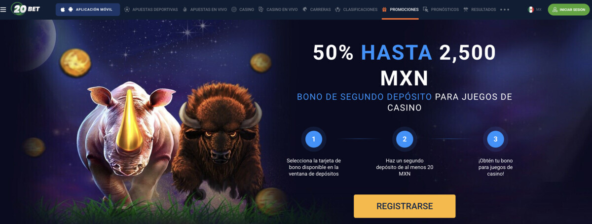 otras promociones 20bet casinos seguros mexico
