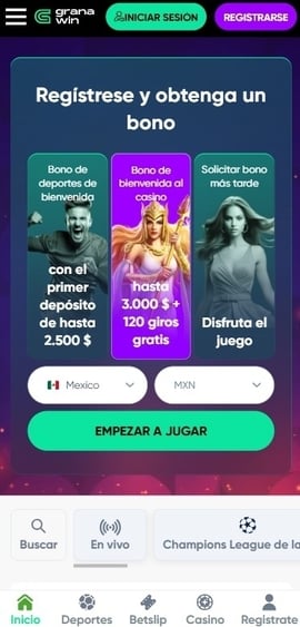 registro granawin mexico primer paso casinos seguros mexico