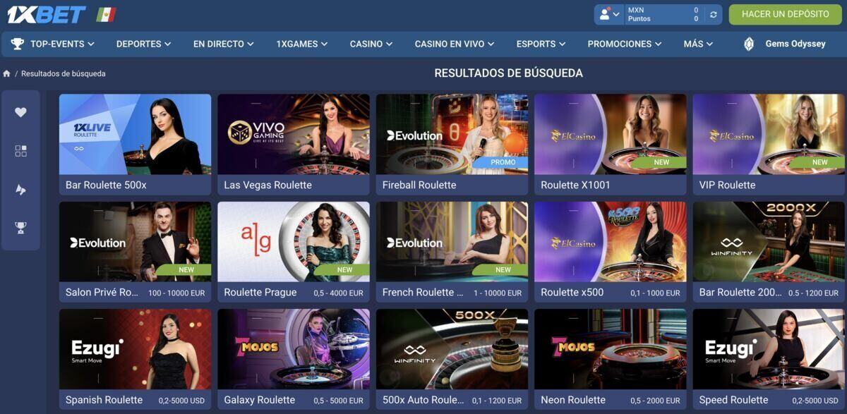 ruleta online mexico 1xbet casinos seguros mexico
