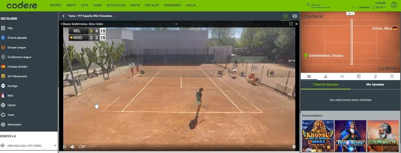 streaming codere captura casinos seguros